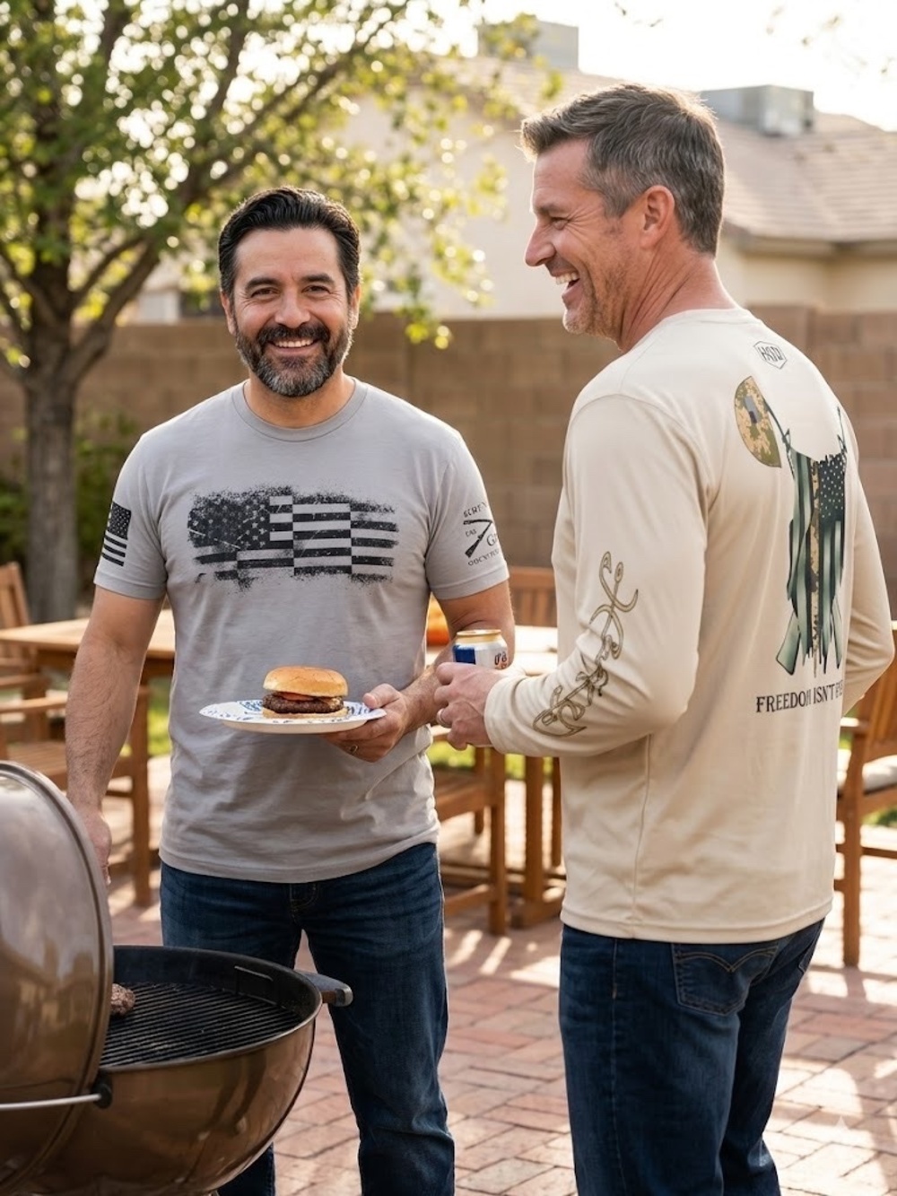 🇺🇸 Men's Patriotic Shirt Bundle XL - Grunt Style & Hooked Up (2-Piece Set)